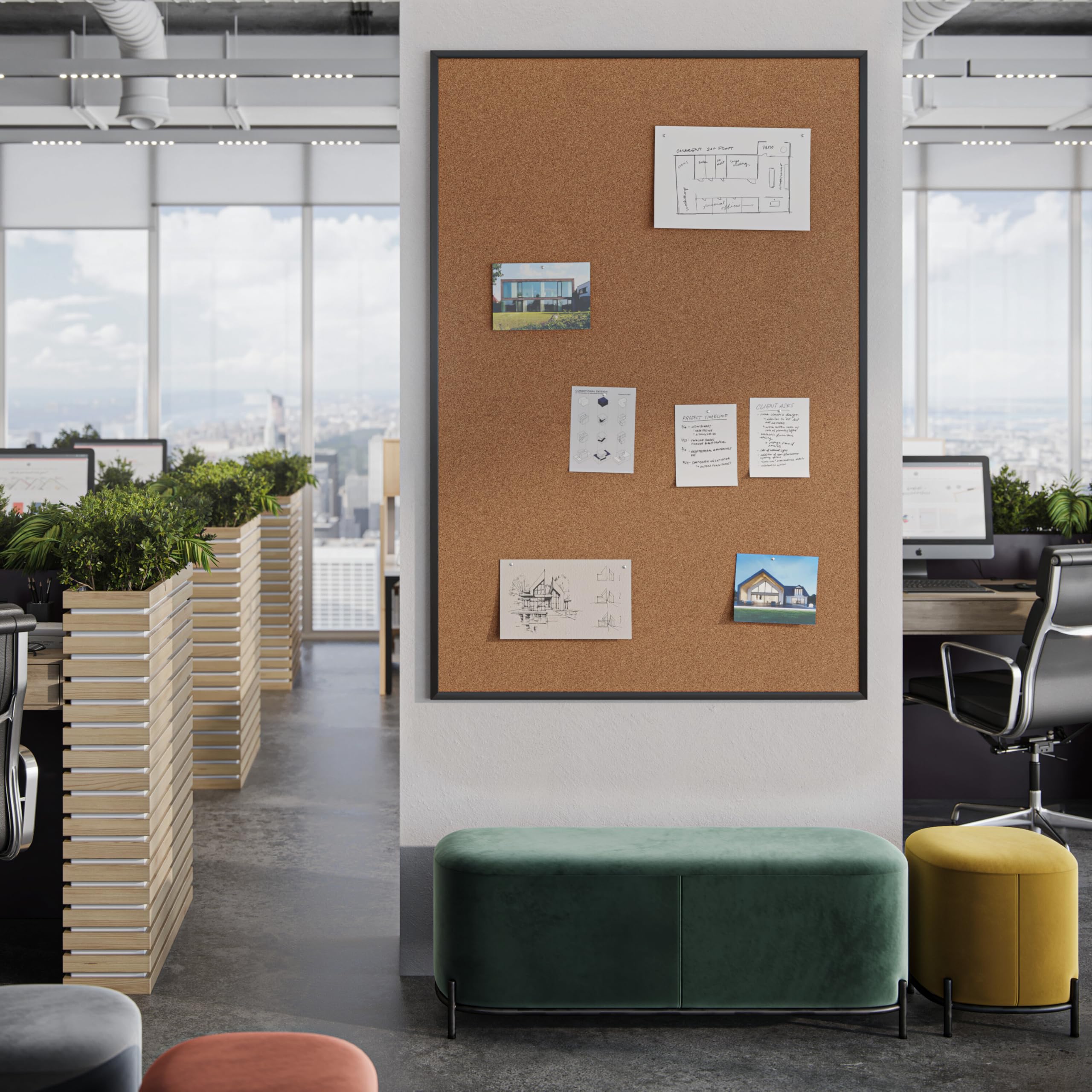 U Brands Cork Bulletin Board 70