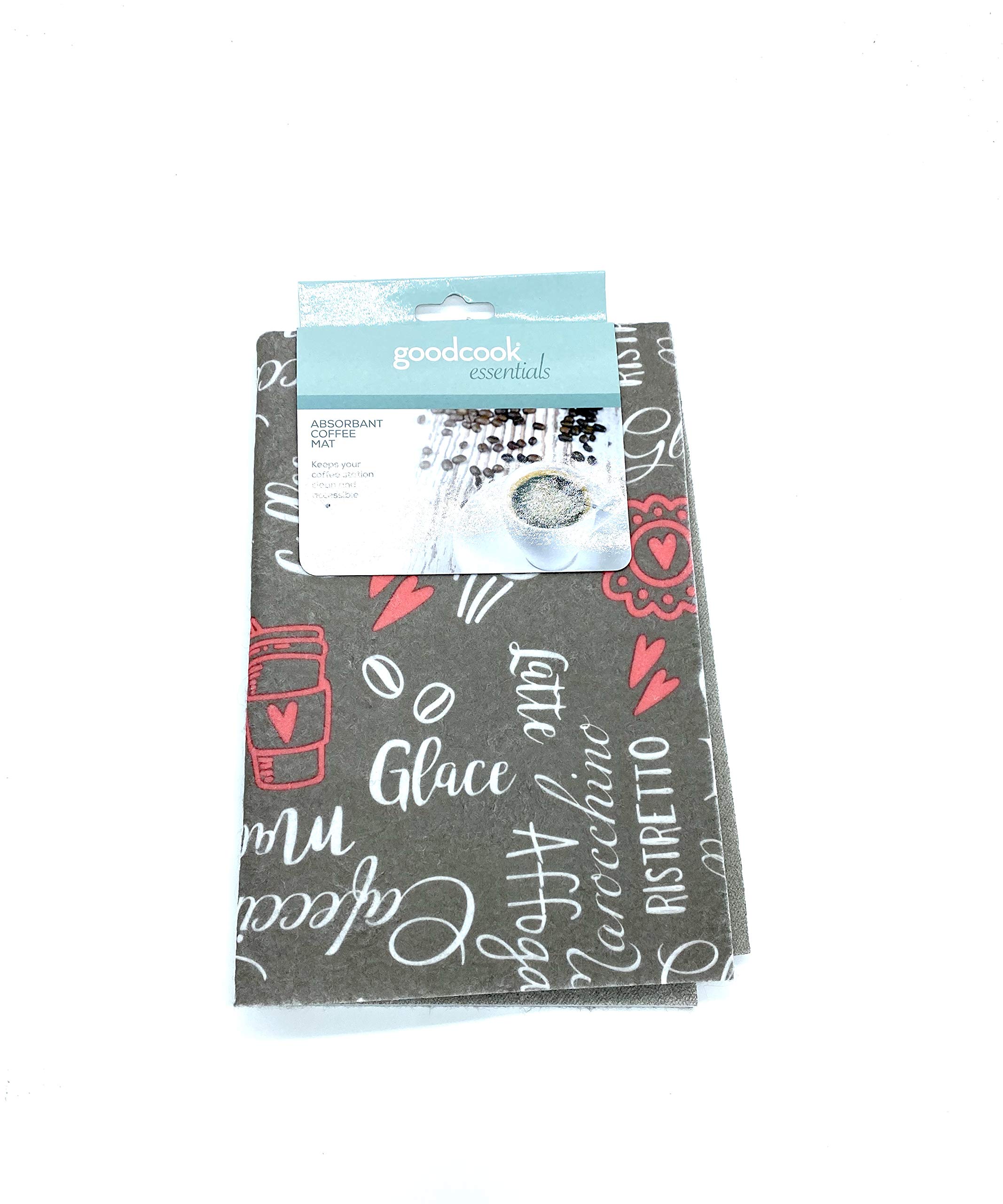 Non-Slip Latte Print Coffee Mat - Absorbent & Durable for Espresso, Cappuccino & Hot Drinks - Perfect for Kitchen, Office & Coffee Shops