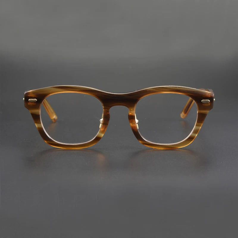 Stylish Unisex Black Acetate Square Eyeglasses Frame 9558 - Perfect for Work, Reading & Fashion Accessories