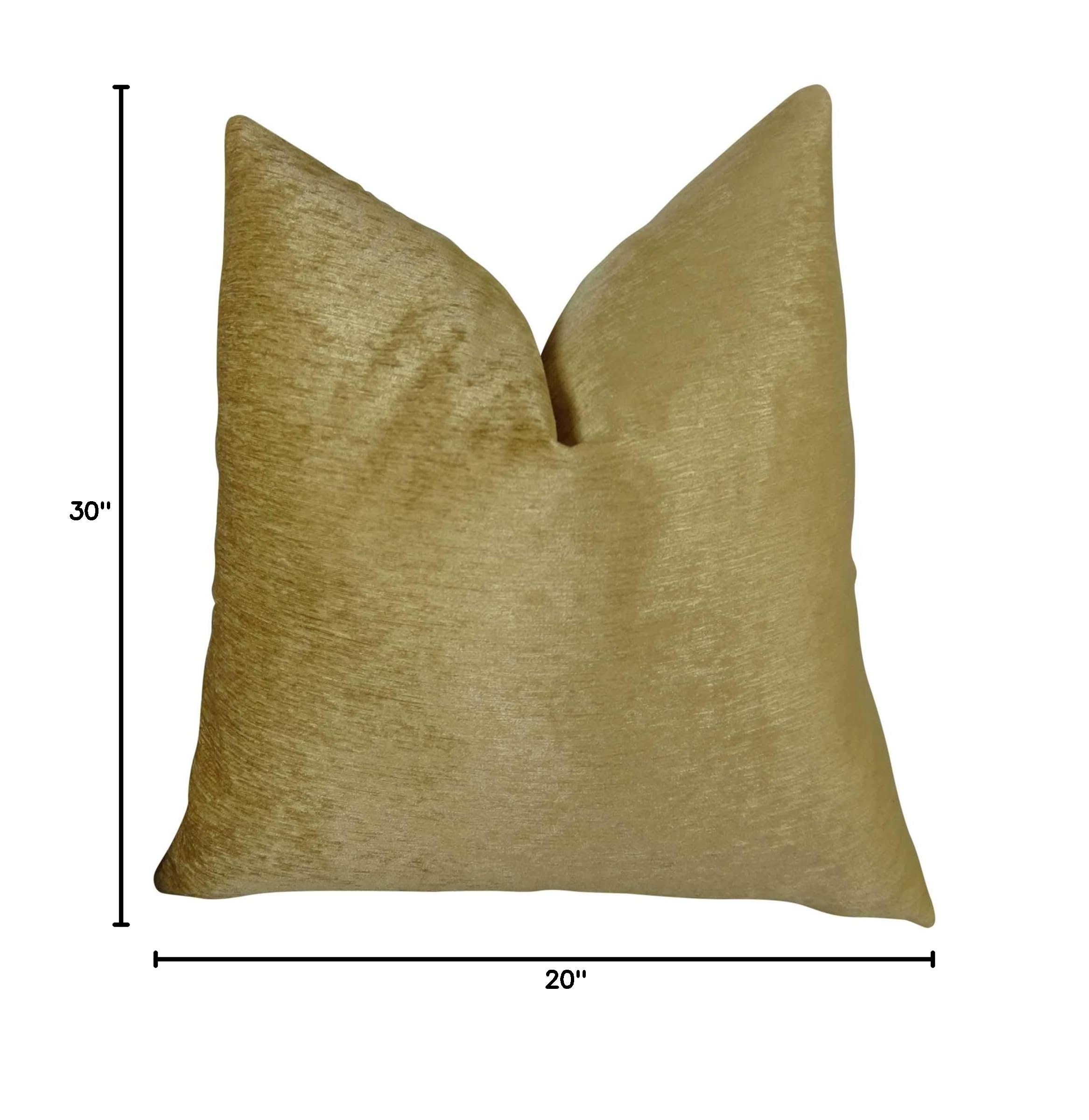 Plutus Camp Evergreen Seaweed Handmade Throw Pillow 20x30 Inches - Queen Size Cream Green Brown Boho Decor for Living Room, Bedroom & Outdoor Use