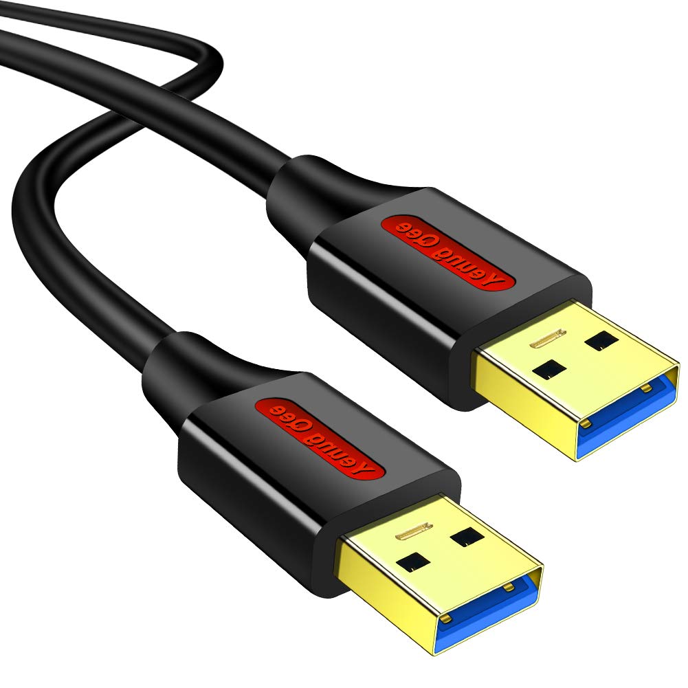 Yeung Qee USB 3.0 A Male to A Male Cable 1M (3.3ft) - High Speed Data Transfer Cord for External Hard Drives, Cameras, Laptops, DVD Players | Perfect for Data Backup, Media Transfer & Device Charging