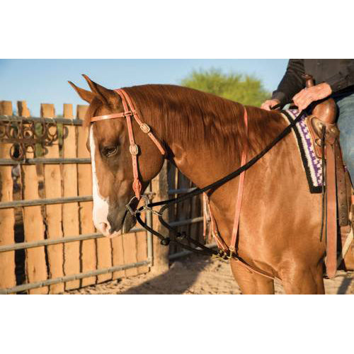 Al Dunning Tack Black Draw Rope Martingale - Adjustable Horse Training Equipment for Western Riding, Barrel Racing & Trail Use