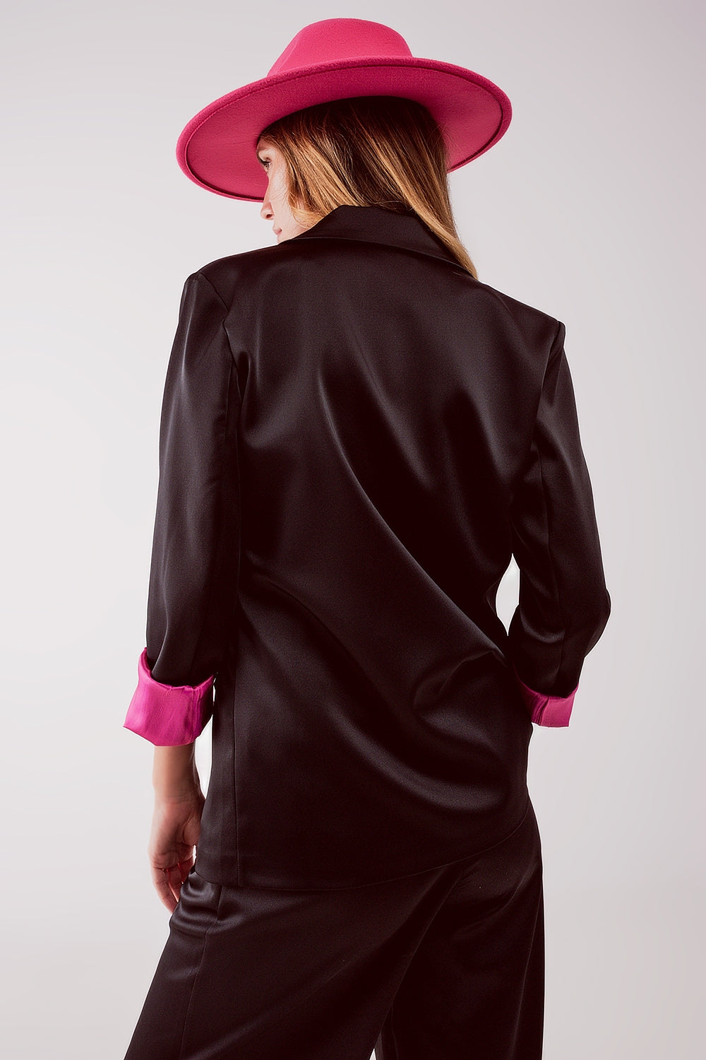 Black Satin Double Breasted Blazer for Men - Elegant Formal Wear for Business, Weddings & Special Occasions