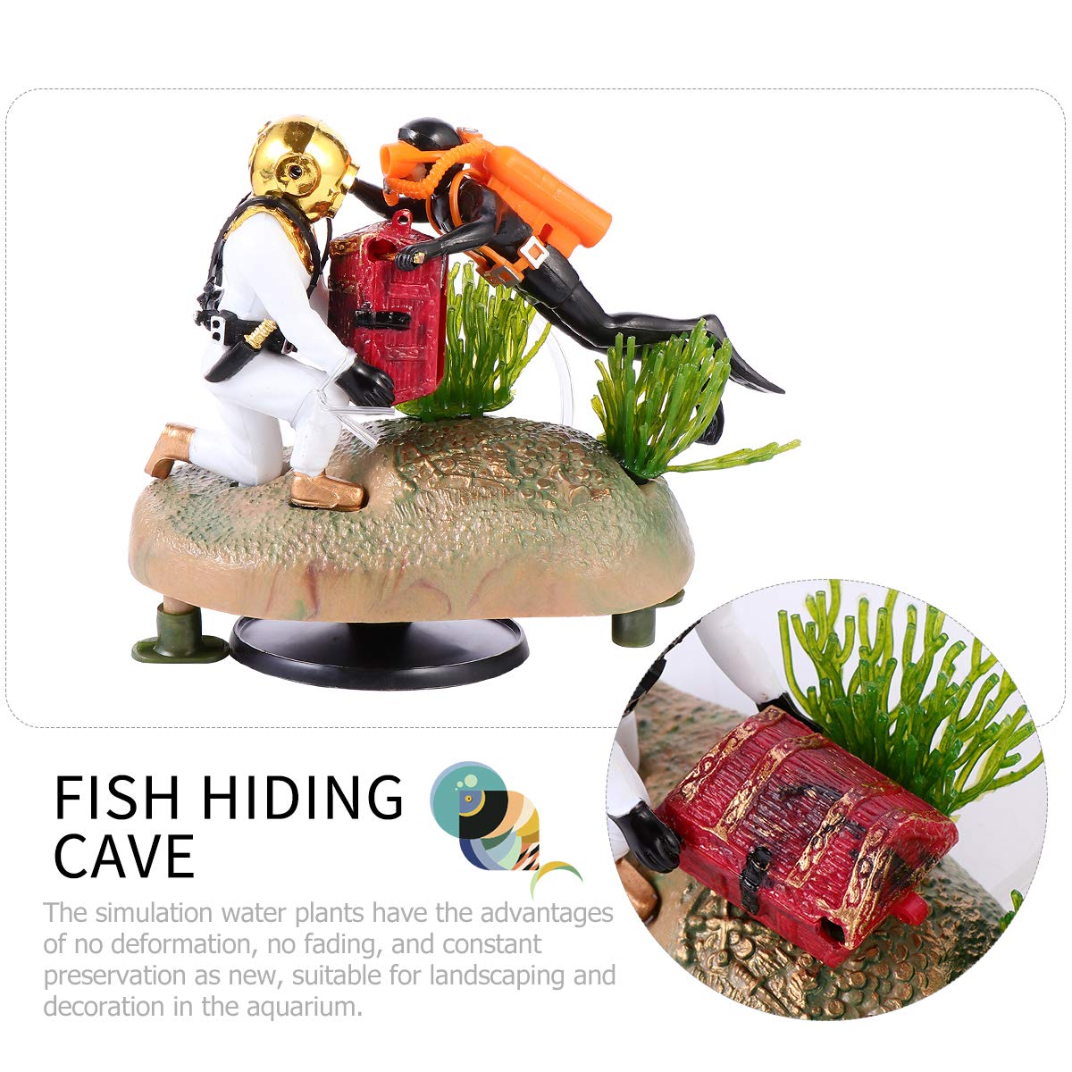 Retro Resin Aquarium Decorations - Fish Tank Stand & Air Ornament for Desktop, Home & Office - Perfect for Aquascaping & Fish Tank Landscaping