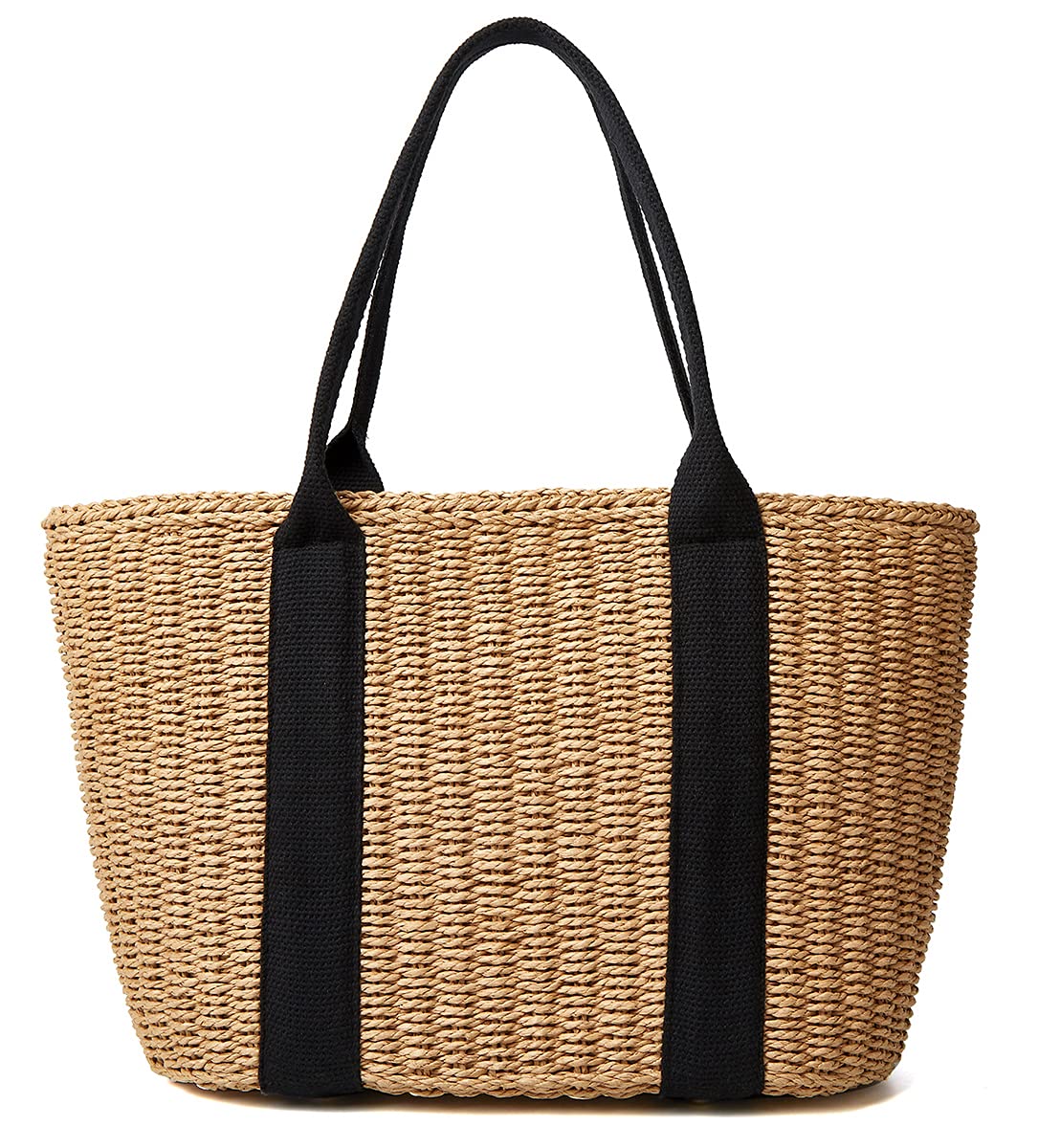 Stylish Women's Straw Beach Tote Bag - Large Handmade Woven Shoulder Bag & Crossbody Purse for Summer Vacation, Pool Party, and Outdoor Picnics