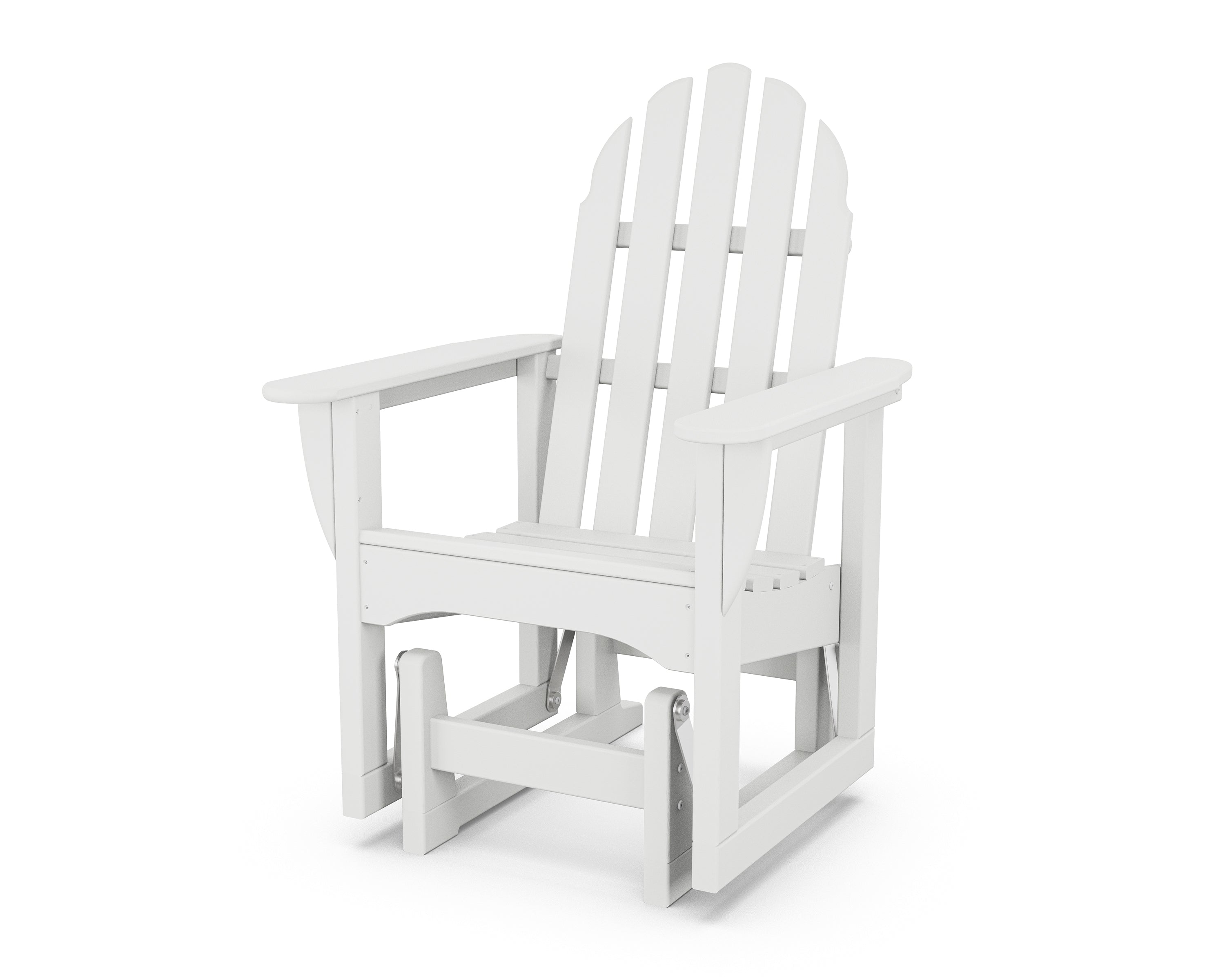 POLYWOOD Classic Adirondack Glider Chair - Durable Outdoor Rocking Chair for Patio, Garden & Poolside - All-Weather Resin Wicker Furniture