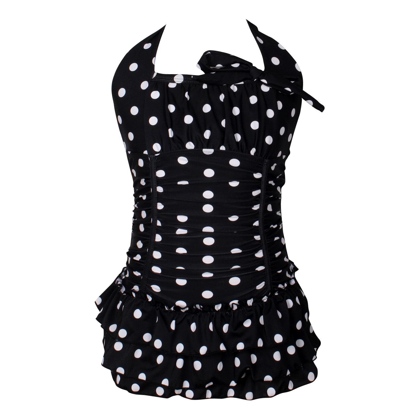 Polka Dot Girls Adjustable Bathing Suits - Kids Swimwear for Beach & Pool - 2-Piece Swimsuit Set with Ruffles & UPF 50+ Sun Protection (FBA) - Perfect for Summer Vacations, Swimming Lessons & Family Outings