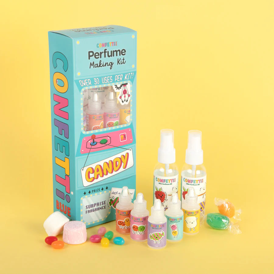 Confetti Blue Candy Scented Perfume Making Kit for Kids & Teens - DIY Fragrance Craft Set with Sweet Aromas, Perfect for Birthday Parties, Gifts & Creative Play