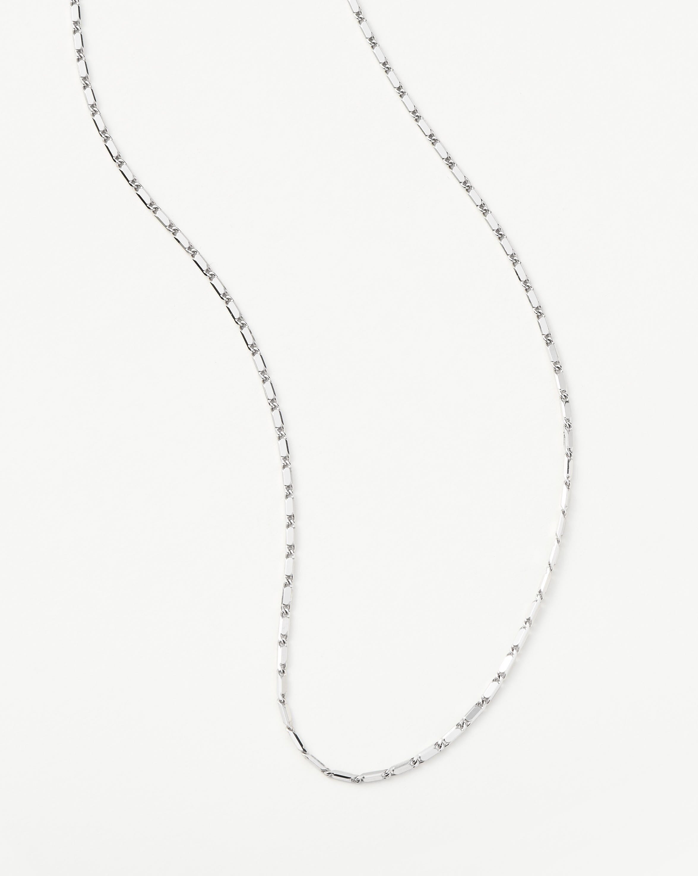 Lucy Williams Horizon Link Chain Necklace - Sterling Silver Jewelry for Women | Elegant Layering Necklace for Everyday Wear & Special Occasions
