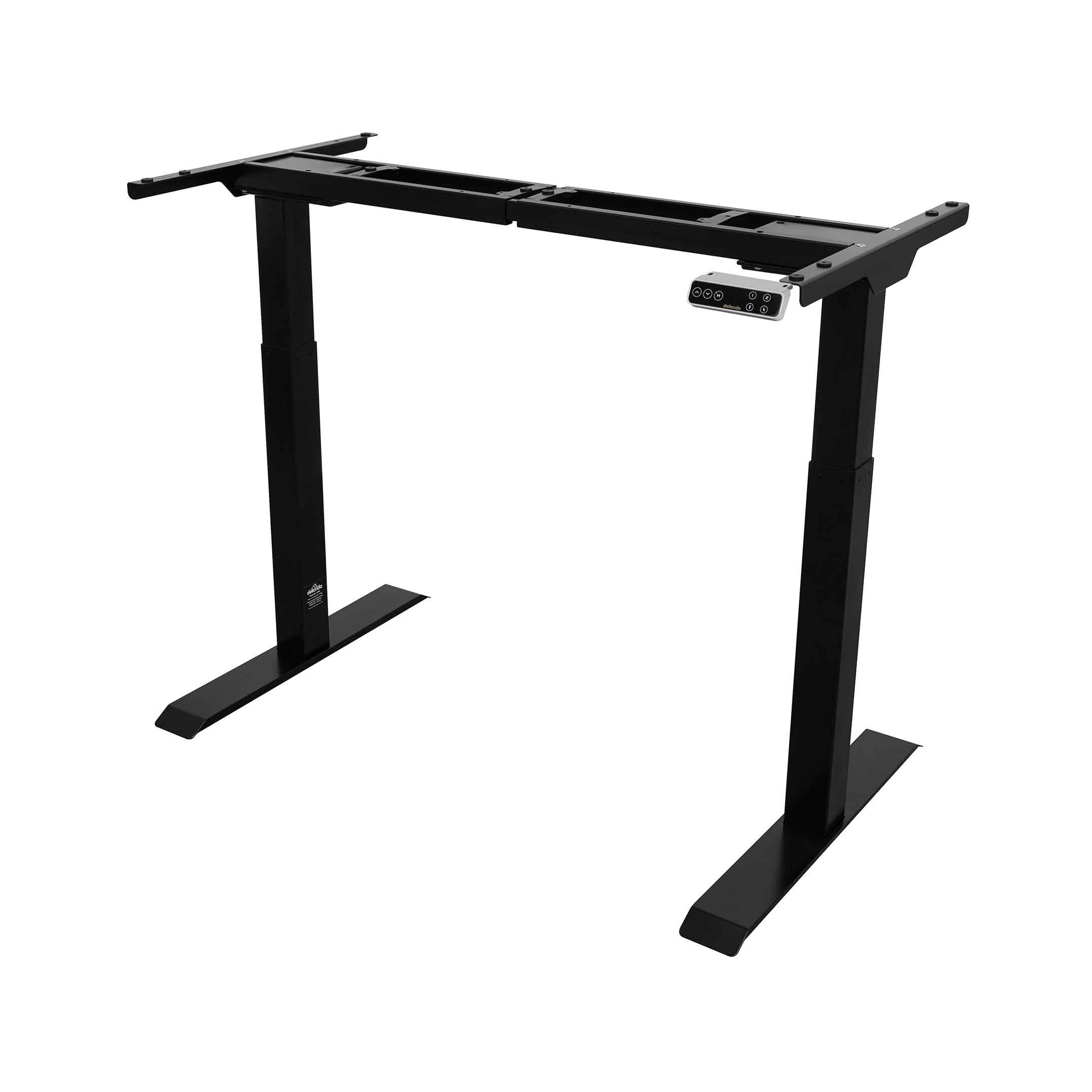 Dual Motor Adjustable Standing Desk Frame - Heavy Duty 220lbs Weight Capacity, Digital Memory Controller, Black (DH16) for Home Office & Gaming Setup