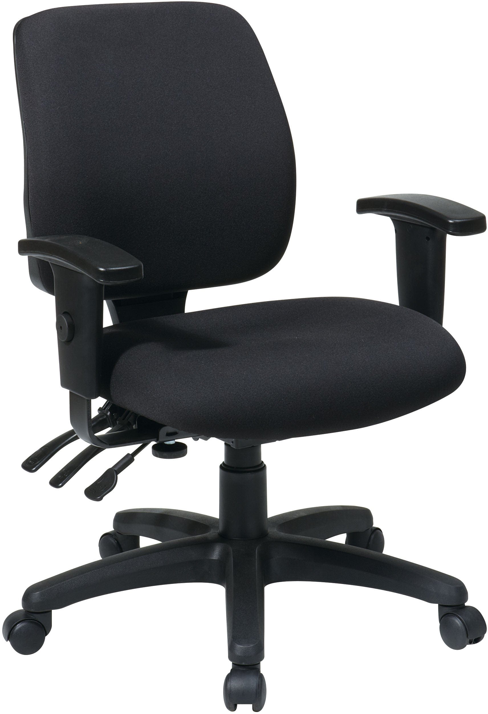 Office Star Mid Back Dual Function Ergonomic Chair [33327] - Adjustable Height & Lumbar Support for Home Office & Workspace Comfort