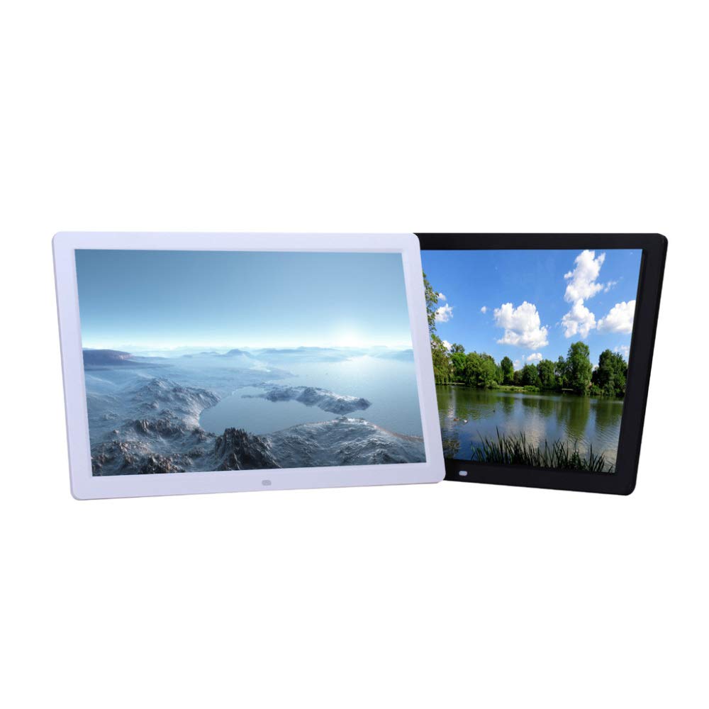 15 Inch Digital Photo Frame with 1024x800 High Resolution IPS Display - Music & Video Player, Electronic Photo Album, Black & White - Perfect for Home Decor, Office Display, and Gift Giving