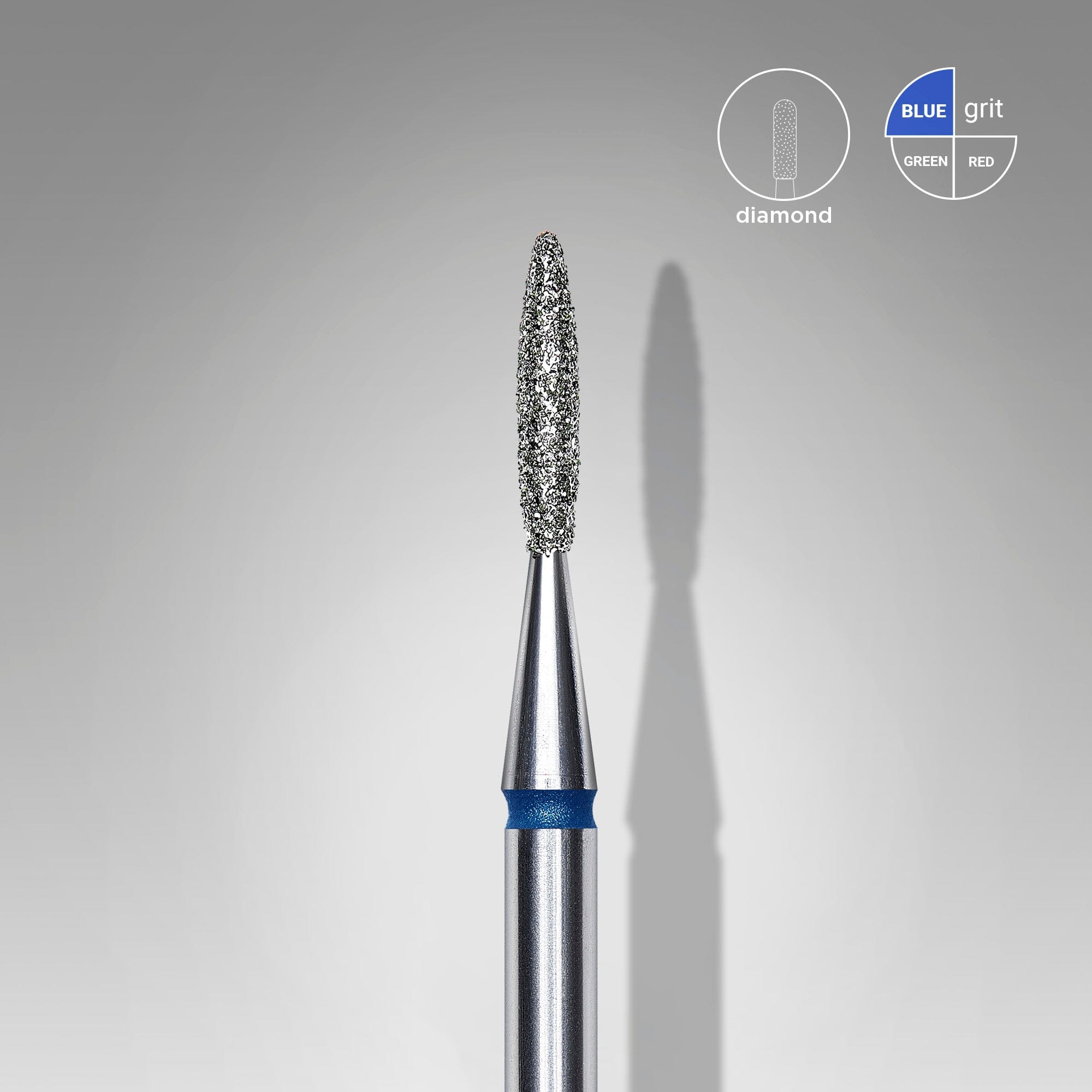 Staleks Diamond Nail Drill Bit - 1.6mm Pointed Flame Blue Tip for Professional Manicure & Pedicure | Perfect for Acrylic Nails, Gel Extensions & Nail Art