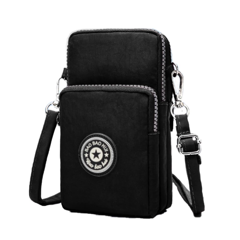 **JANKS Women's Crossbody Wallet Phone Bag - Small Nylon Shoulder Bag with Arm Strap - Perfect for Travel, Shopping & Everyday Use**