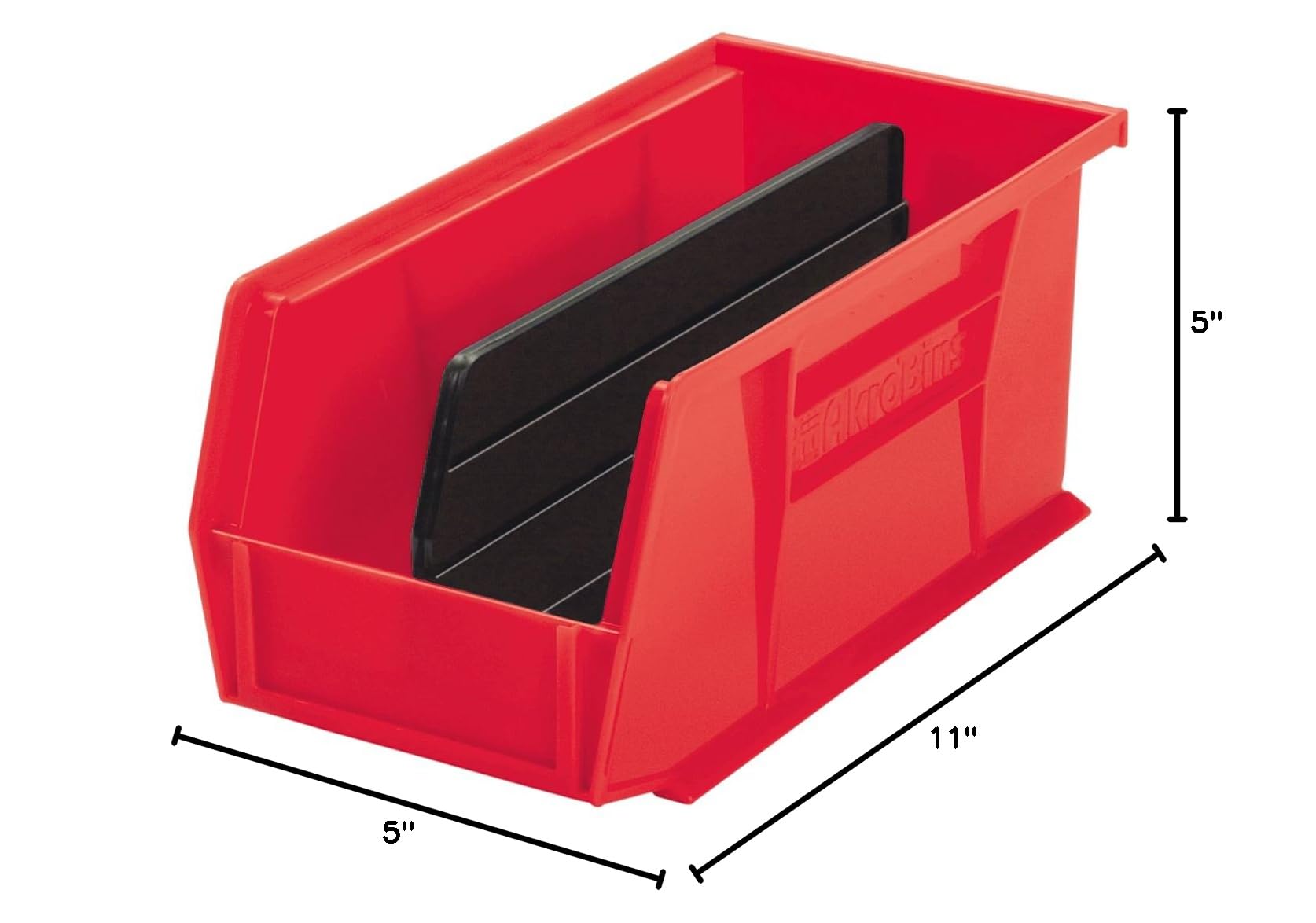 Akro-Mils 30230 & 40230 Plastic Storage Bins with Dividers - Stackable Organizer for Home, Office, Garage & Workshop Organization