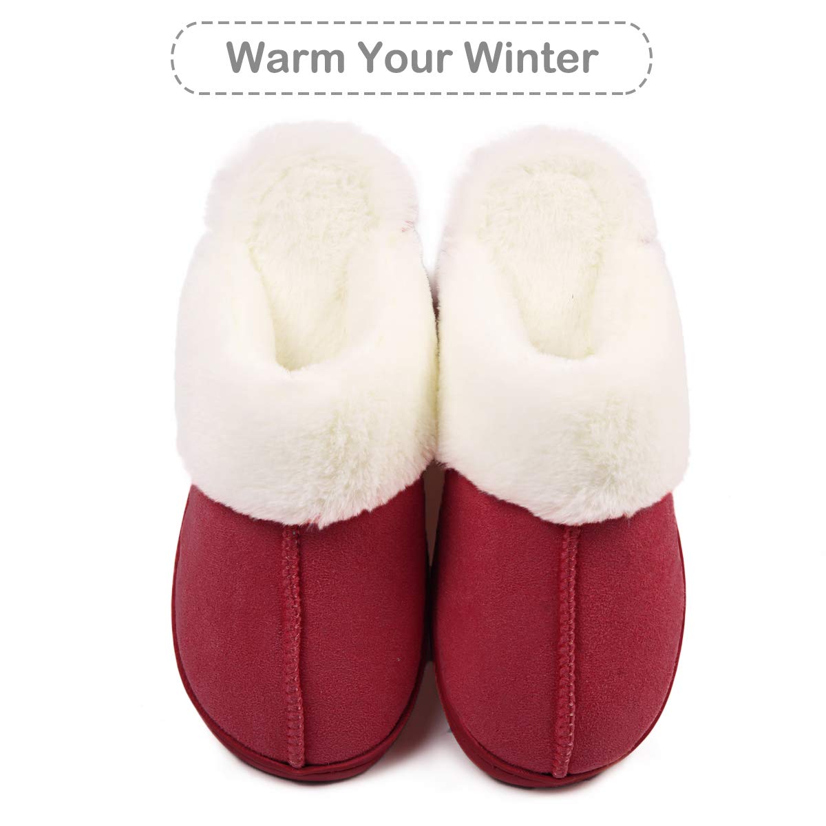 Caramella Bubble Women's Fuzzy Fur Memory Foam Slippers - Non-Slip Indoor Outdoor House Shoes for Ladies, Maternity Comfort Slides - Perfect for Lounging, Nursing, and Cozy Home Wear