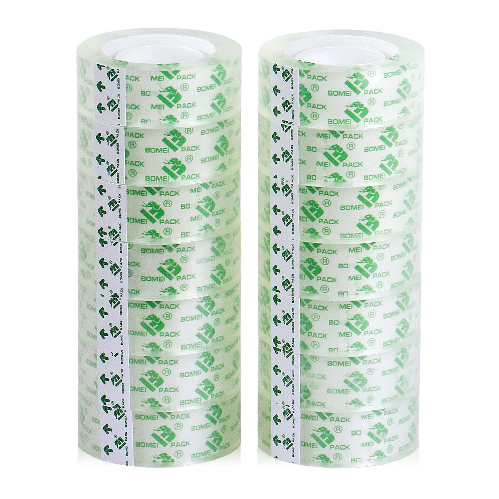 BOMEI PACK 14 Rolls Crystal Clear Tape - 3/4Inch x 1000 Inch Transparent Adhesive Tape Refills for Dispenser - Perfect for Gift Wrapping, Crafts, Home, School & Office Supplies - Strong Hold for Packages, Scrapbooking & DIY Projects