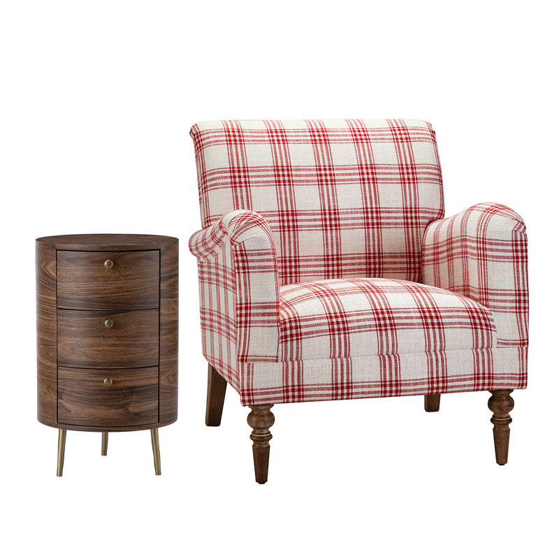 Sadie Upholstered Armchair with Side Table - 2 Piece Living Room Furniture Set for Small Spaces, Apartments & Cozy Reading Nooks