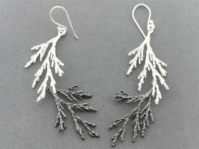 Stylish Lawson Cypress Earrings in Silver & Oxidized Finish - Perfect for Casual Wear, Parties, and Gift Giving