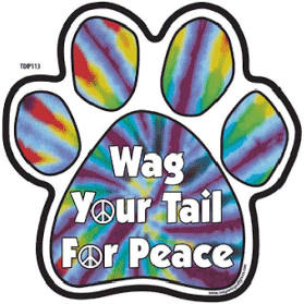 Wag Your Tail for Peace Paw Magnet - Cute Dog Paw Shaped Refrigerator Magnet for Pet Lovers, Home & Office Decor - Perfect for Fridge, Lockers, and Whiteboards