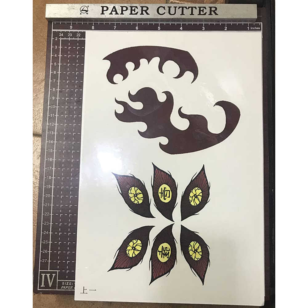 Anime Demon Slayer Muichiro Tokito Kokushibo Akaza Rui Temporary Tattoos - Waterproof Cosplay Body Stickers for Halloween, Conventions & Anime Parties