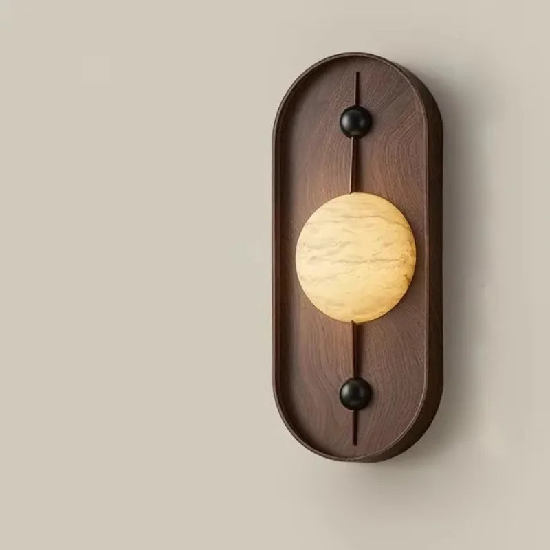 Soluna Sculpted Marble Wall Lamp - Modern Handcrafted Sconce Light Fixture for Living Room, Bedroom & Hallway Decor | Dimmable LED Lighting for Ambient & Accent Illumination