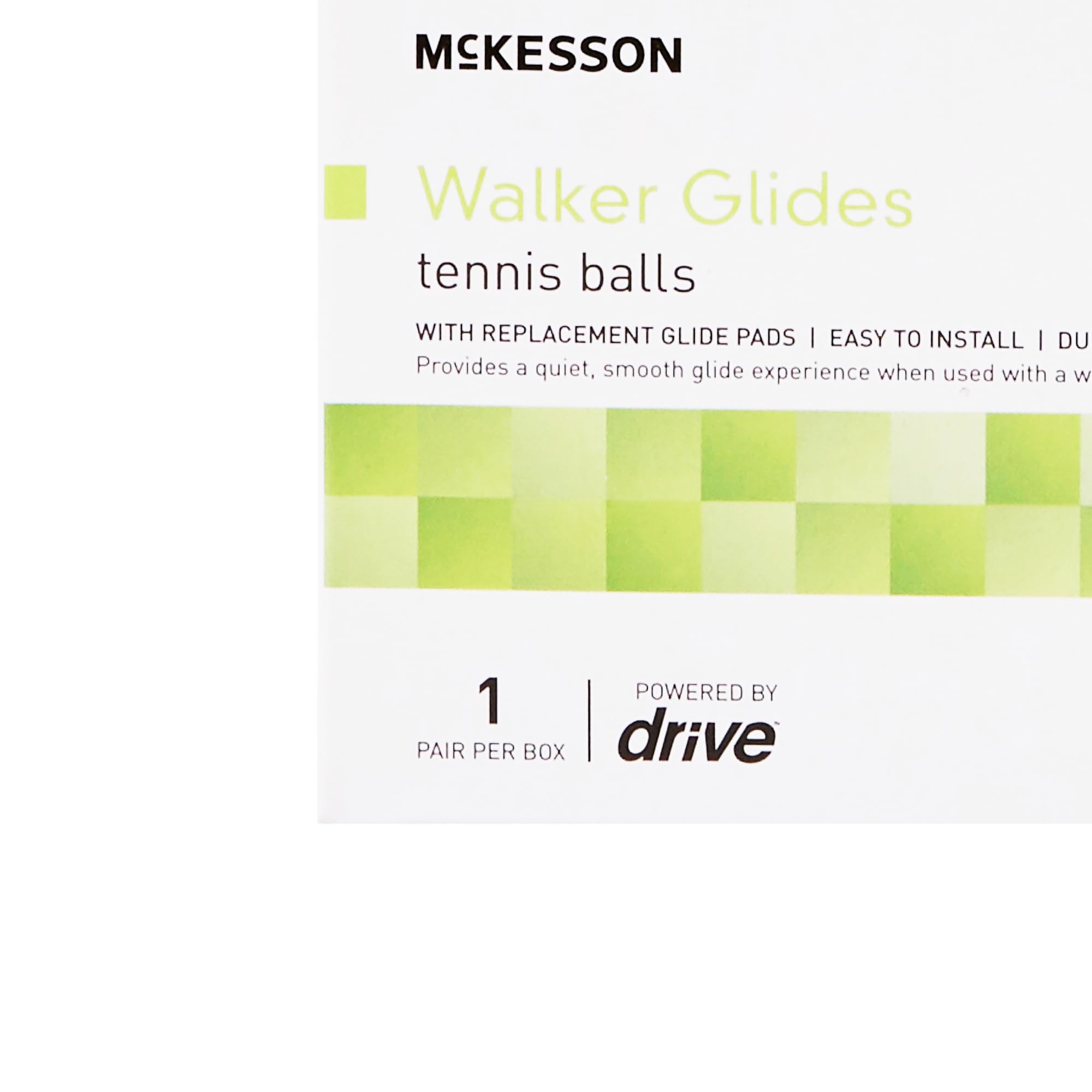 McKesson Walker Glides & Tennis Ball Replacement Pads - 10 Pairs for Enhanced Mobility & Stability - Ideal for Seniors, Post-Surgery Recovery, and Home Healthcare Use
