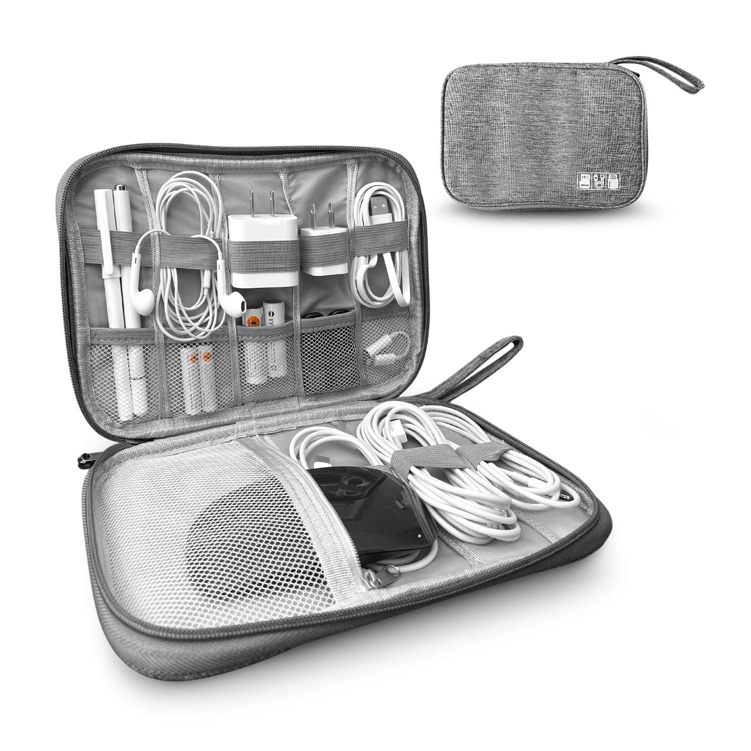 Premium Electronics Charger Organizer - Portable Travel Cable Storage Case for Phone Chargers, USB Cords & Tech Accessories | Perfect for Home, Office & Travel Organization