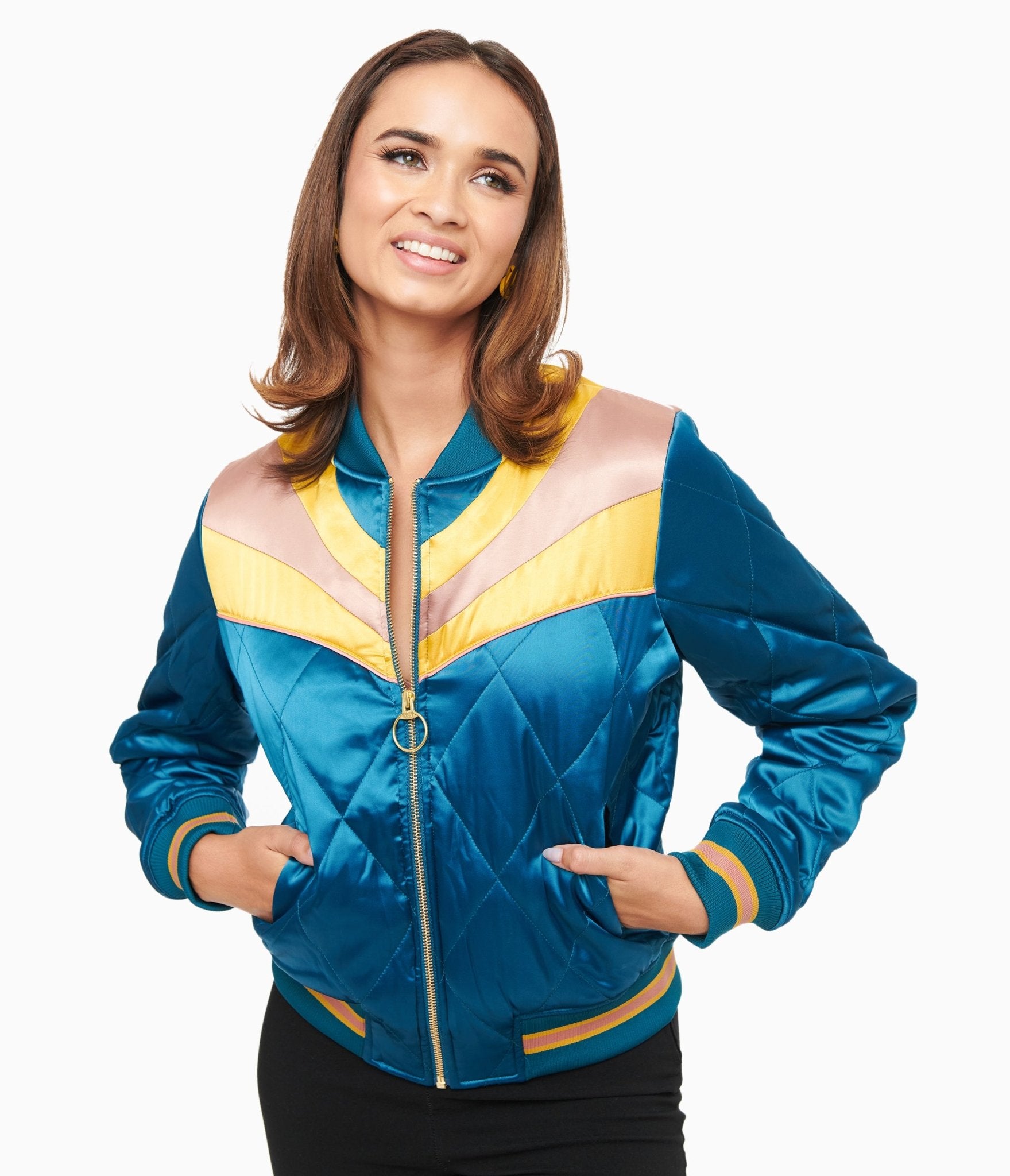 Vintage 1970s Teal Peacock Rising Sun Embroidered Bomber Jacket - Classic Rock Style Retro Chainstitch Coat for Men & Women | Perfect for Concerts, Festivals & Retro Fashion Outfits