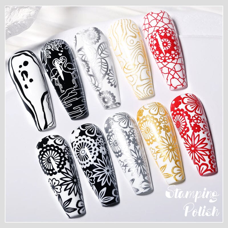 BORN PRETTY 10ml Nail Stamping Polish - Long Lasting, High Pigment Nail Art Polish for Professional Salon & DIY Home Manicure - Perfect for Nail Art Designs, Special Occasions & Gift Giving