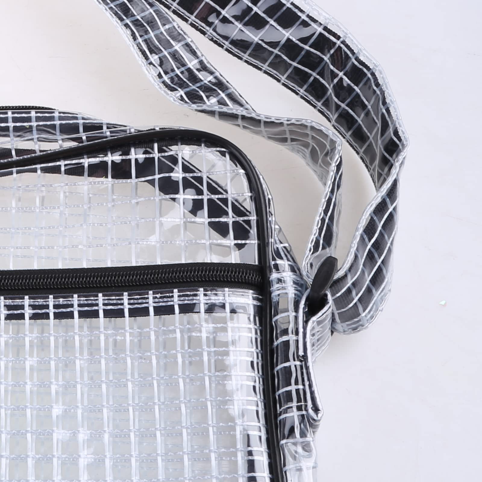 Anti-Static Cleanroom Engineer Bag for Semiconductor & Electronics - Clear PVC Crossbody Messenger Satchel (Silver) | Ideal for ESD-Sensitive Environments, Labs & Manufacturing