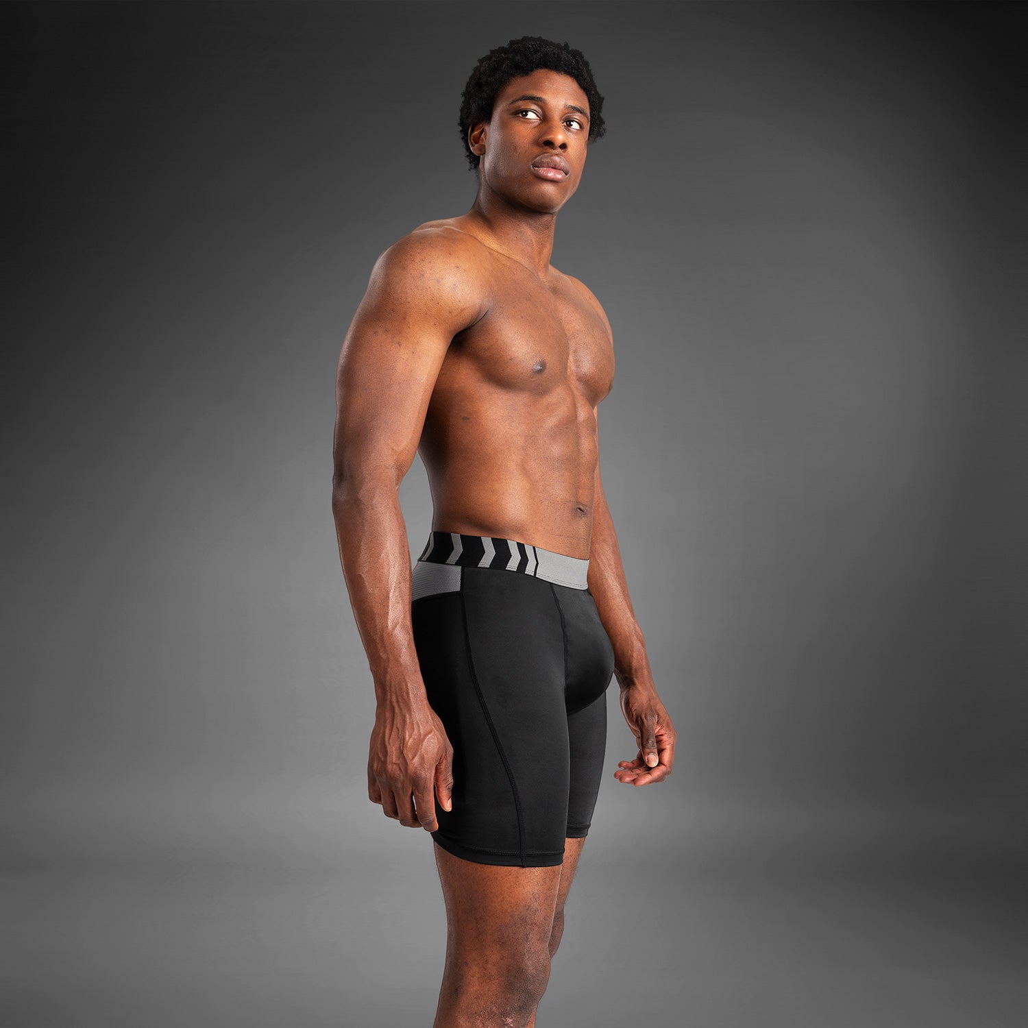 Venum Tempest Men's Vale Tudo MMA Shorts - Black/Grey - Lightweight & Breathable Fight Shorts for MMA, BJJ, Muay Thai Training & Competition