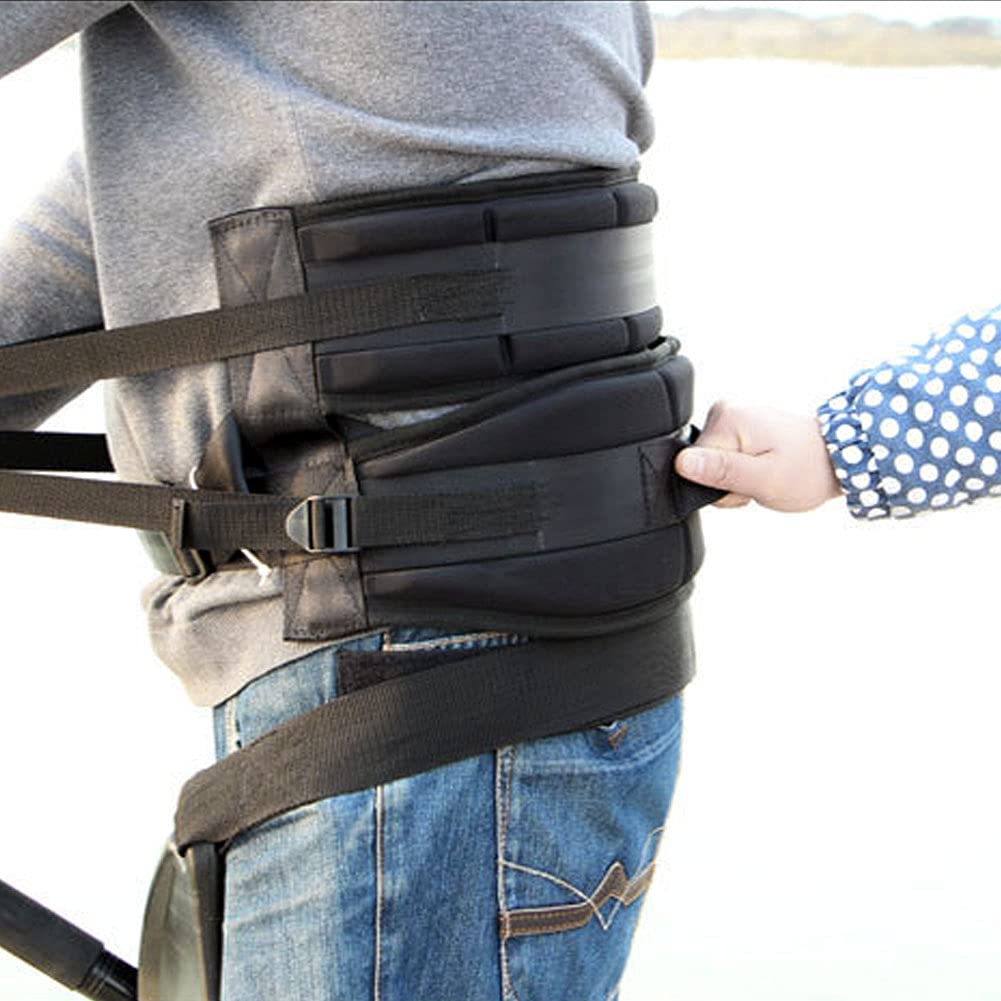 Adjustable Fishing Fighting Waist Belt (140cm-160cm) - Double Safety Support for Deep Sea & Offshore Fishing | Stand Up Rod Holder | Comfortable Belly Top for Boat Fishing Tackle | Perfect for Saltwater Anglers & Big Game Fishing