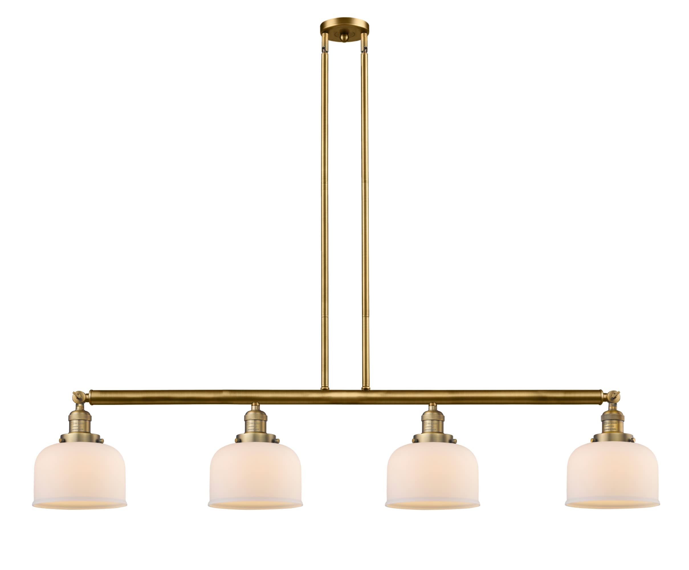 214-PC-G72 Large Bell 3 Light Island Pendant Light in Polished Chrome - Perfect for Kitchen Islands, Dining Rooms, and Modern Home Decor