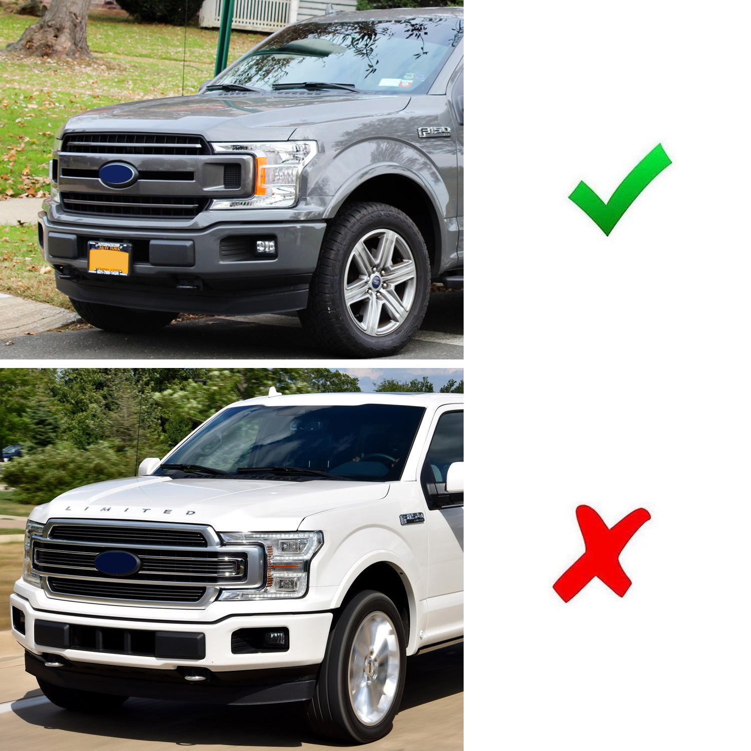 18-20 Ford F150 XL/XLT Front Grille LED Light Bar with Grill Mount & Wiring Kit - Off-Road Lighting for Trucks, Camping & Night Driving