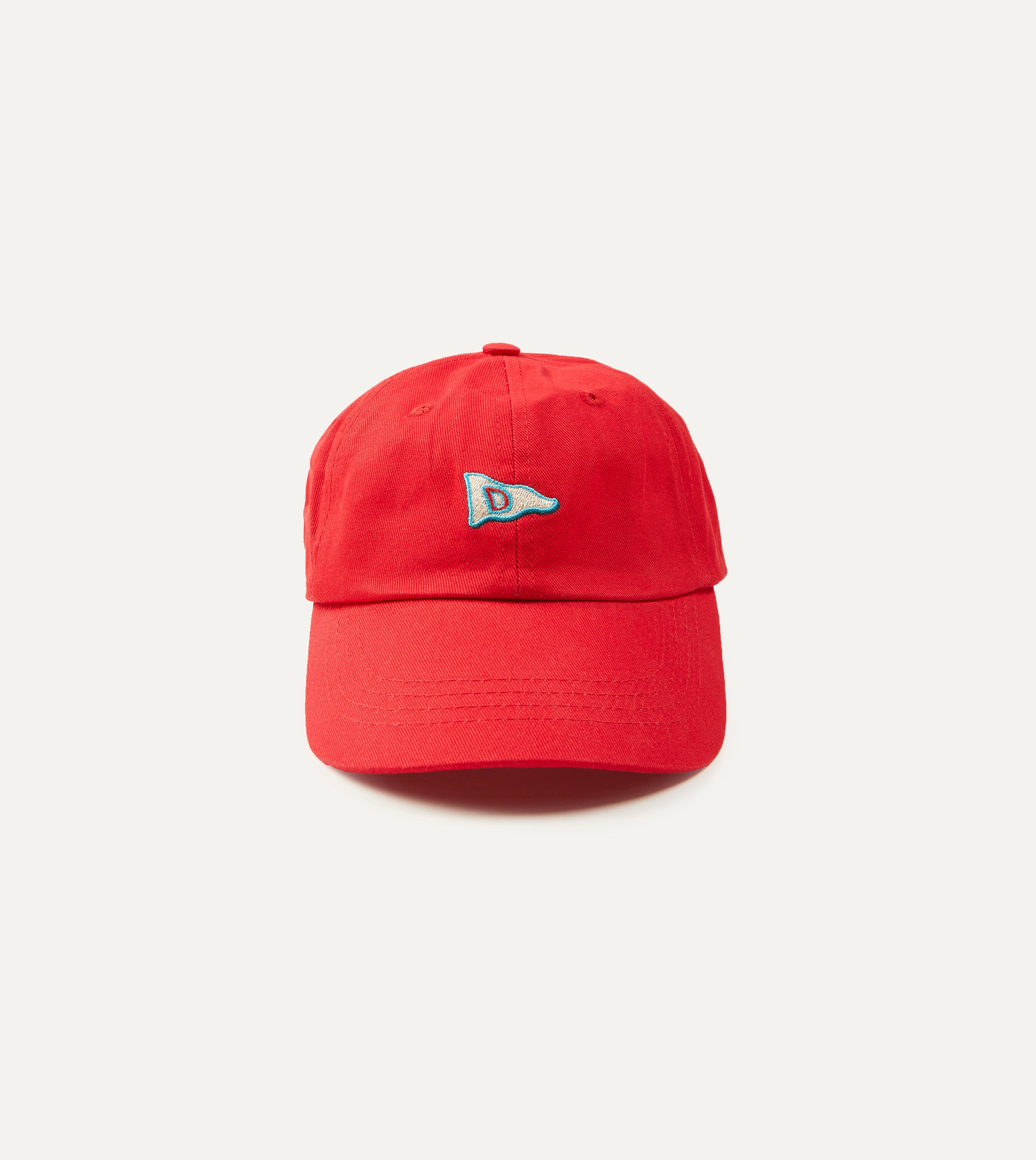 Red 'D' Flag Emblem Cotton Twill Baseball Cap - Adjustable Dad Hat for Men & Women - Perfect for Sports, Outdoor Activities & Casual Wear