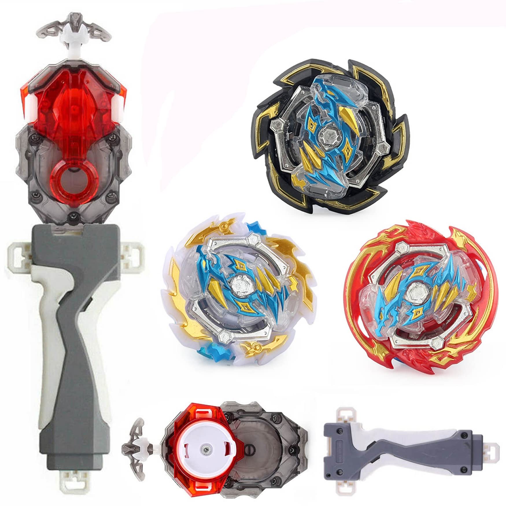 Beyblade Burst Booster GT Starter B-133 3-in-1 Ace Dragon St.Ch Spinning Top Battle Set with B-184 Custom String Launcher (LR Spin) & Grip - Premium Beyblade Toys for Competitive Battles & Collection - Perfect for Tournaments, Birthday Gifts & Kids' Playtime
