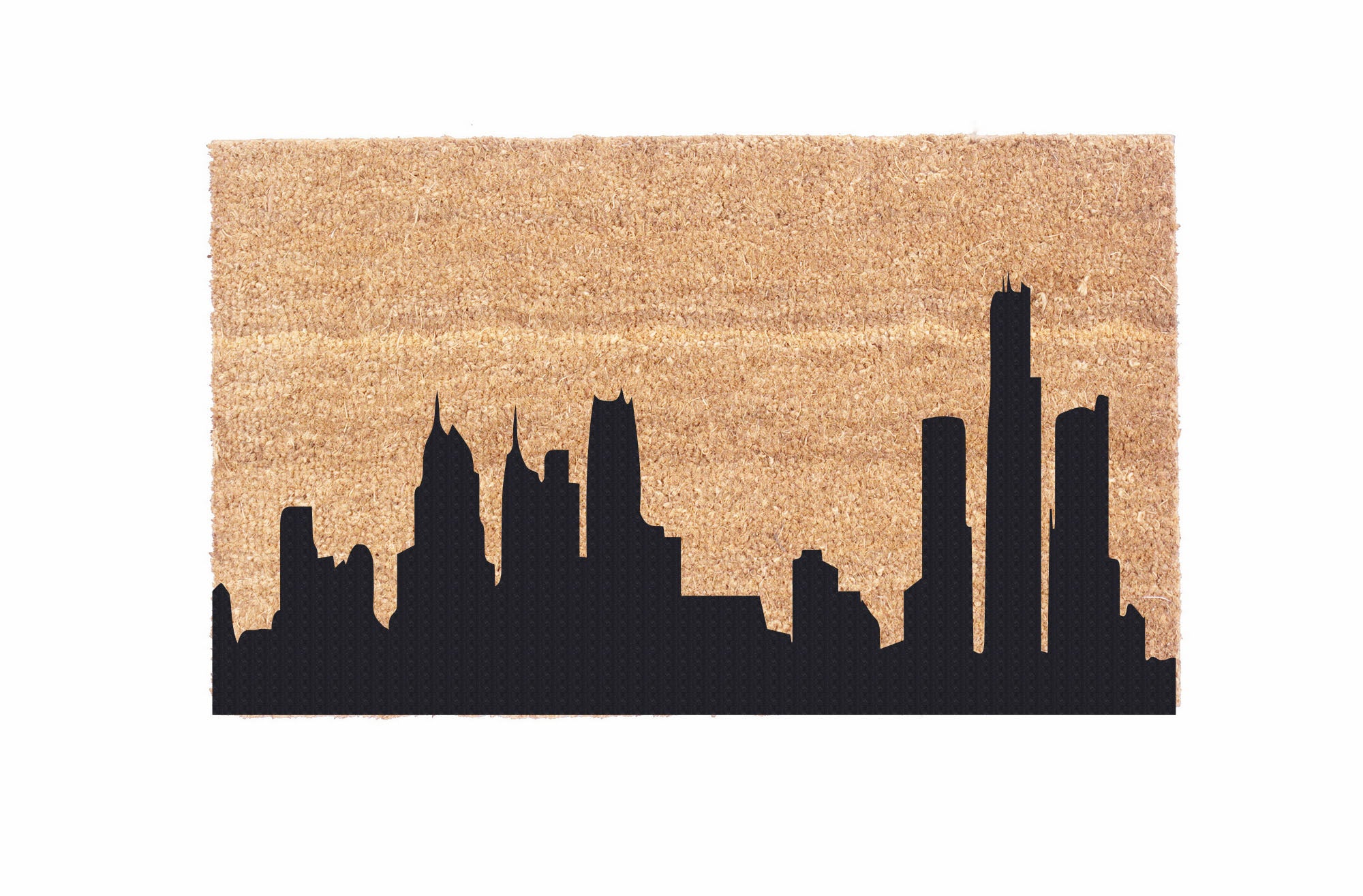 Stylish City Skyline Coco Doormat - Non-Slip Entryway Rug for Home & Office Decor - Perfect for Front Door, Patio, and Indoor Use