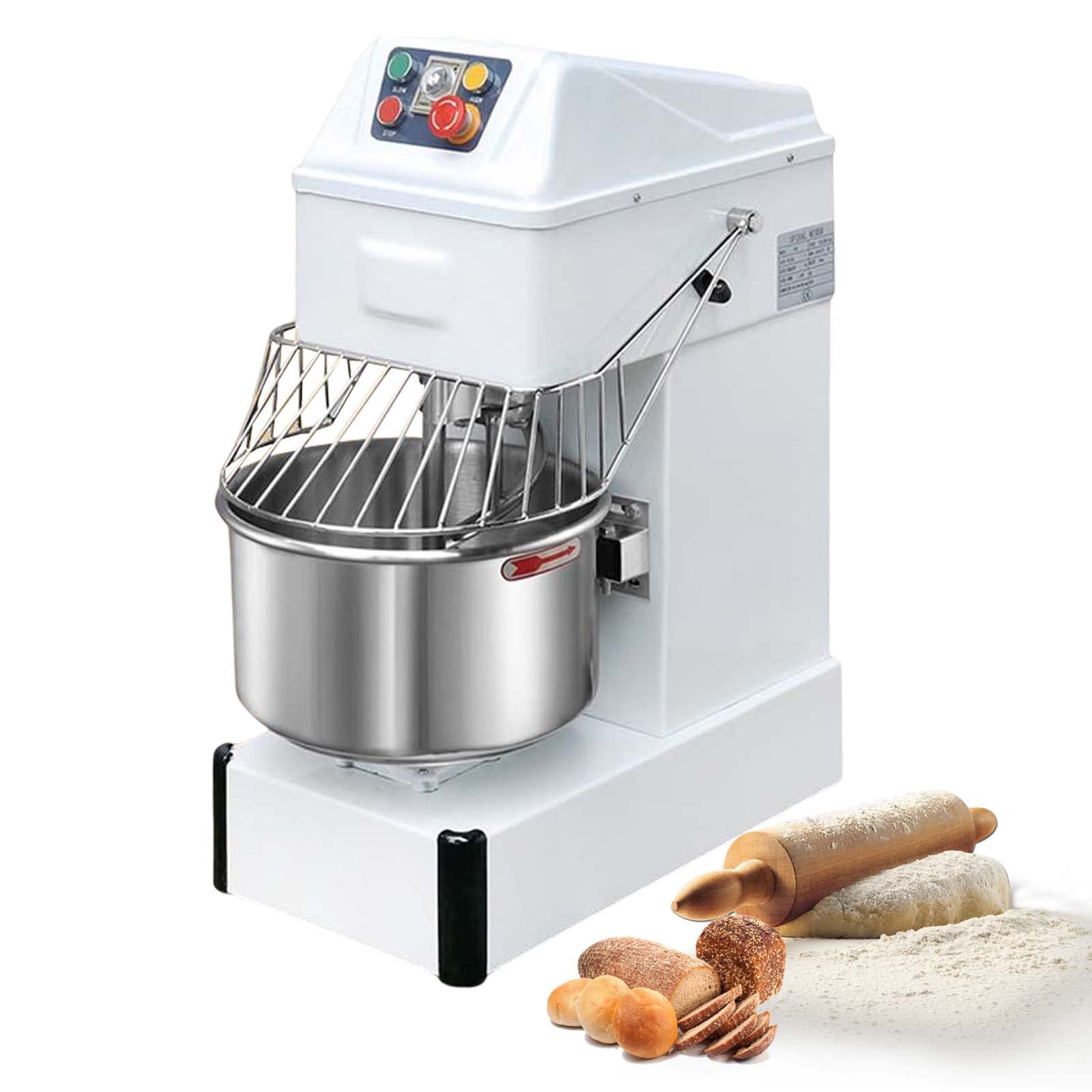 INTBUYING 18Qt Commercial Dough Mixer - 1500W Stainless Steel Stand Mixer with 2 Speeds & Timer - Heavy Duty Flour Blender for Bread, Pizza Dough - Perfect for Bakeries, Restaurants & Home Baking (110V)