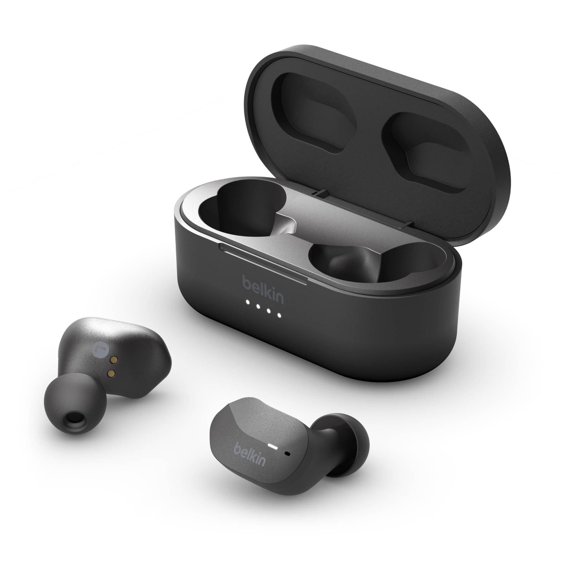 Belkin SoundForm True Wireless Earbuds - Bluetooth 5.0 Headphones with Mic, IPX5 Waterproof, 24H Battery Life for Running, Workouts & Commuting