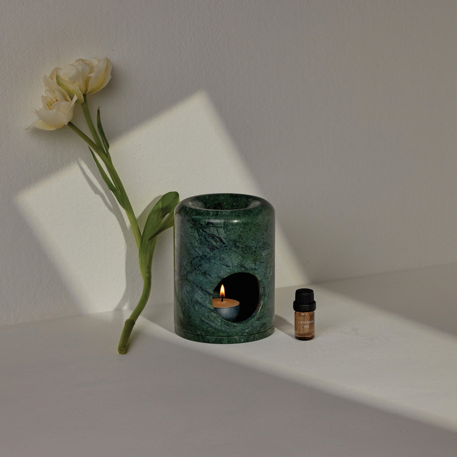Premium India Green Expanse Oil Burner - Aromatherapy Diffuser for Relaxation & Meditation | Perfect for Yoga, Spa, Home & Office Use