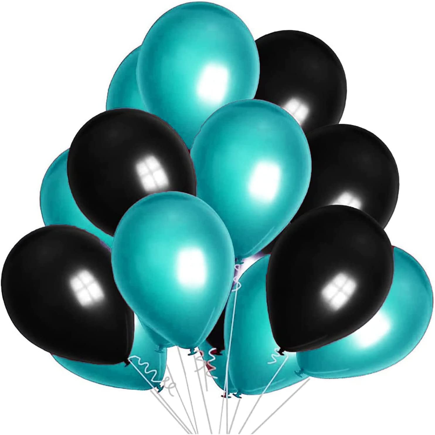 2025 Teal & Black Graduation Party Decorations - 30pcs Balloons Set for Graduation, Birthday & Bridal Shower | Turquoise Balloon Arch Kit for Party Backdrop, Photo Booth & Celebration Decor