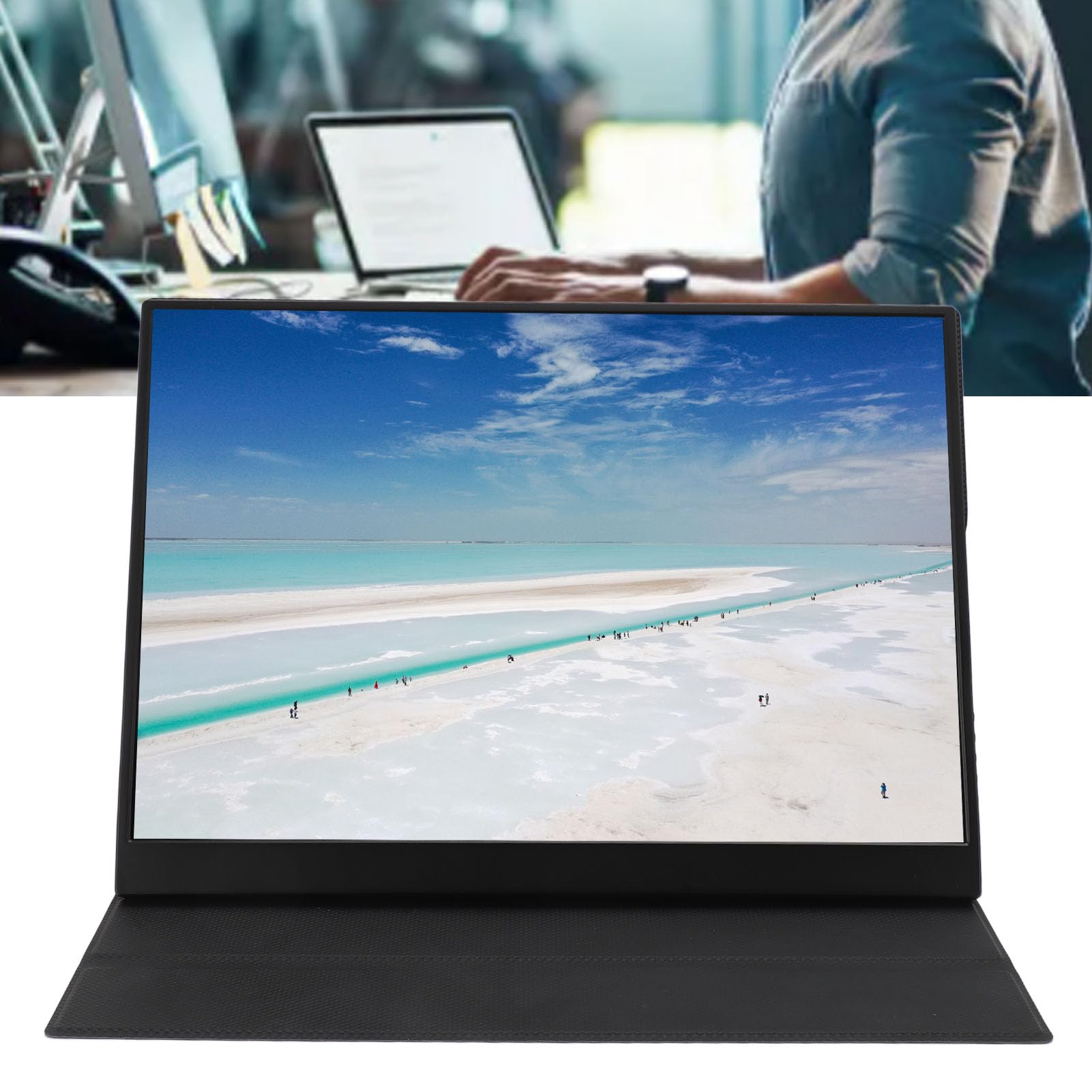 14 Inch 2K Portable Gaming Monitor - 2160x1440P IPS Display with Multiple Ports | High Performance External Laptop Screen for Office Work, Gaming & Travel