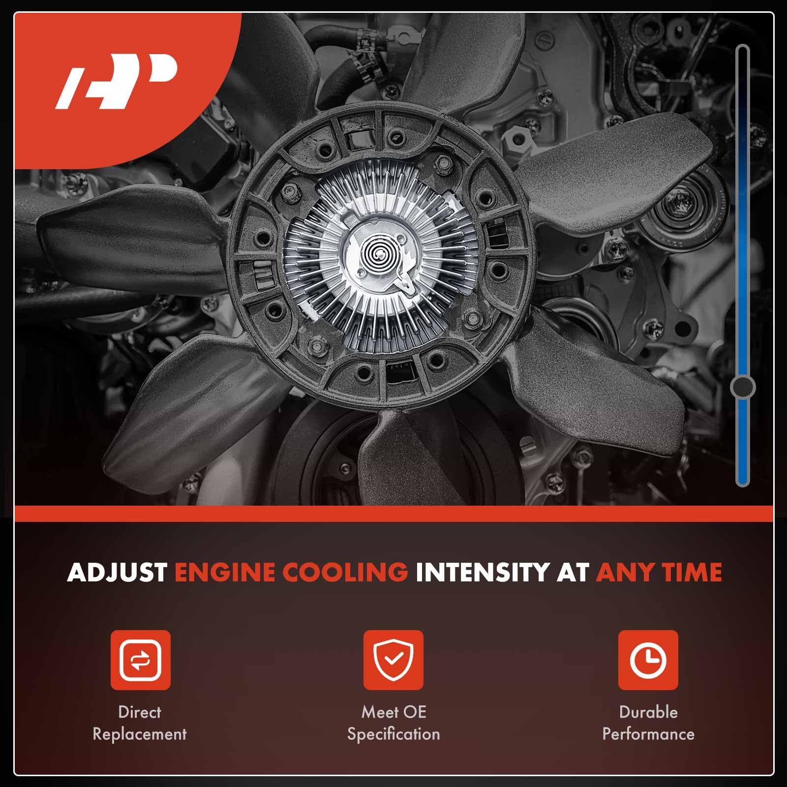 Premium Electronic Radiator Cooling Fan Clutch for Ford Explorer 2006-2010, Explorer Sport Trac 2007-2010 & Mercury Mountaineer 2006-2010 | 4.0L 4.6L V6 V8 Engine | Heavy Duty Replacement Part for Off-Road & Towing | Perfect for Summer Driving & Overheating Prevention