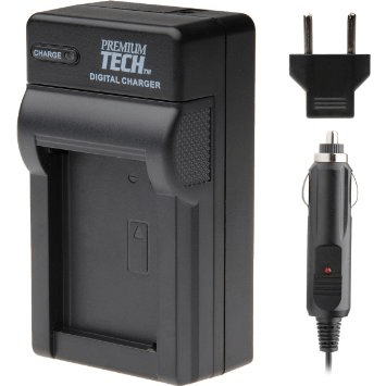 Premium Tech PT 42 Universal Travel Charger for Canon NB-6L & Panasonic BLC7/BCM13E Batteries - Compact Power Solution for Cameras, Camcorders & Travel Photography