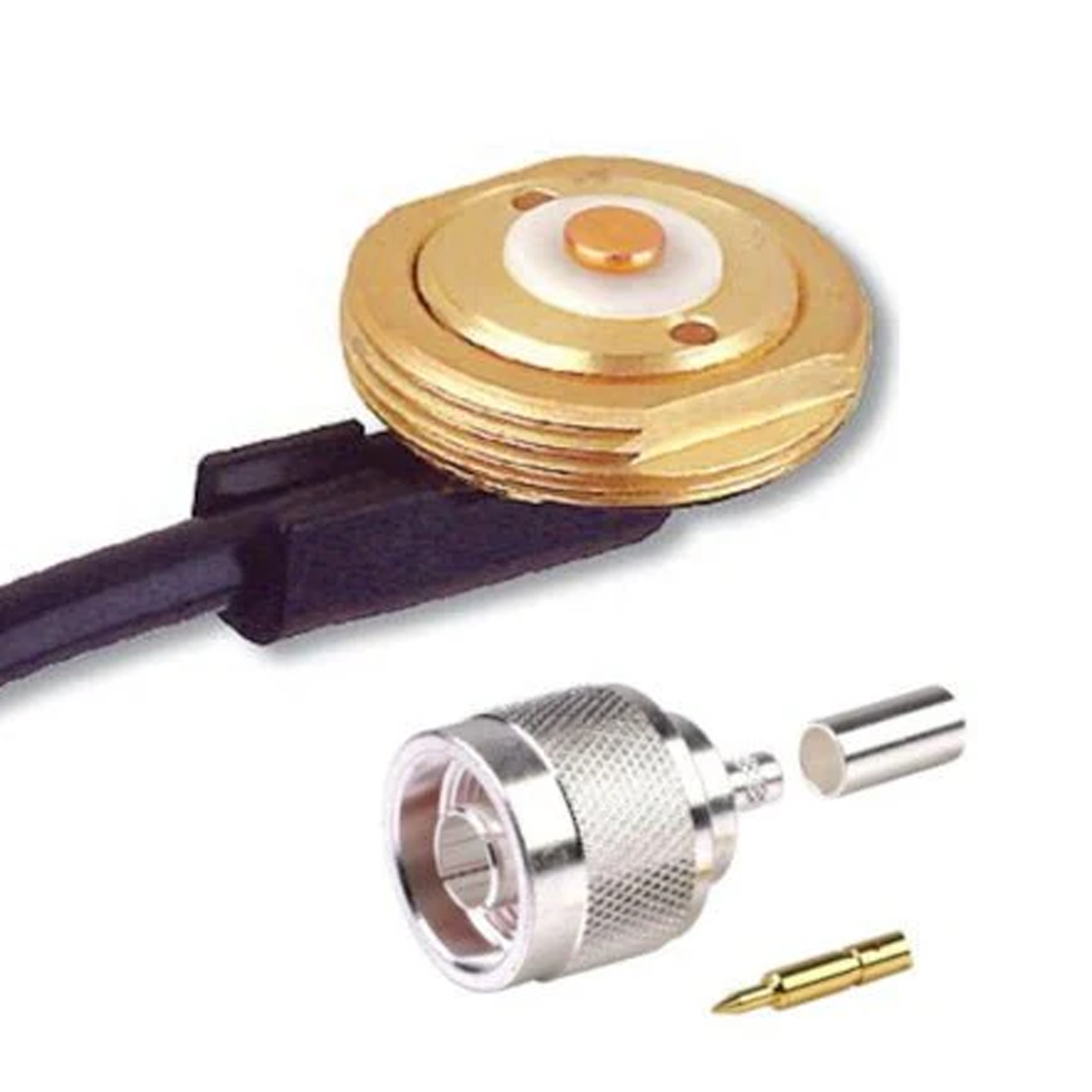 BK Technologies NMO N-Type Antenna Mount with Waterproof N Connector - Perfect for Marine, RV & Off-Road Vehicle Radio Installations