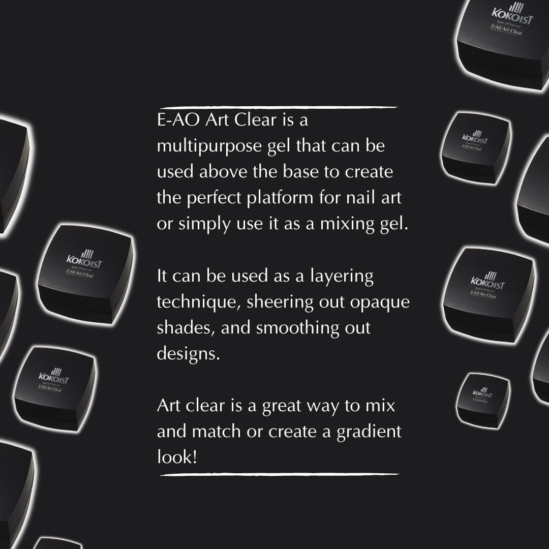 Kokoist Art Clear E AO ZERO 20g Nail Gel - Professional UV/LED Curing for Salon & Home Manicures - Perfect for Nail Extensions, French Tips & Glossy Finish