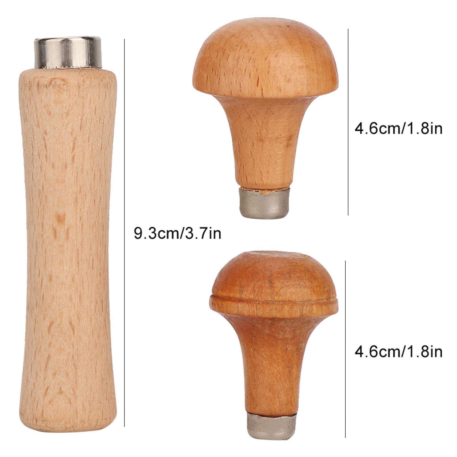 3-Piece Ergonomic Wooden File Handle Set - Durable DIY Screwdriver & Hand Drill Handle for Metal Files - Perfect for Woodworking, Metalworking & DIY Projects
