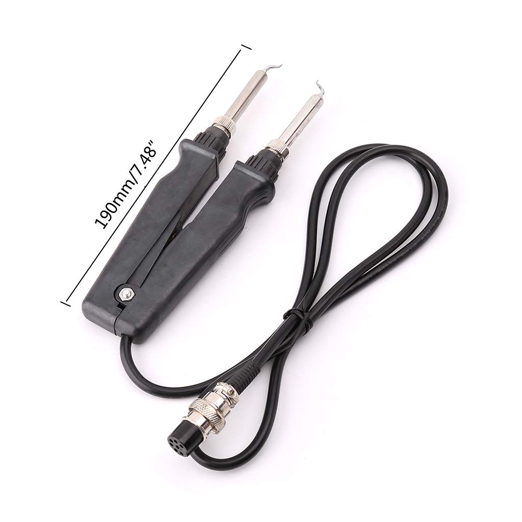 Tegongse 902 ESD SMD Double Soldering Iron Tweezer with Clip Heating Plier - Professional Welding Tool & Solder Iron Accessory for Electronics Repair, PCB Work, and DIY Projects