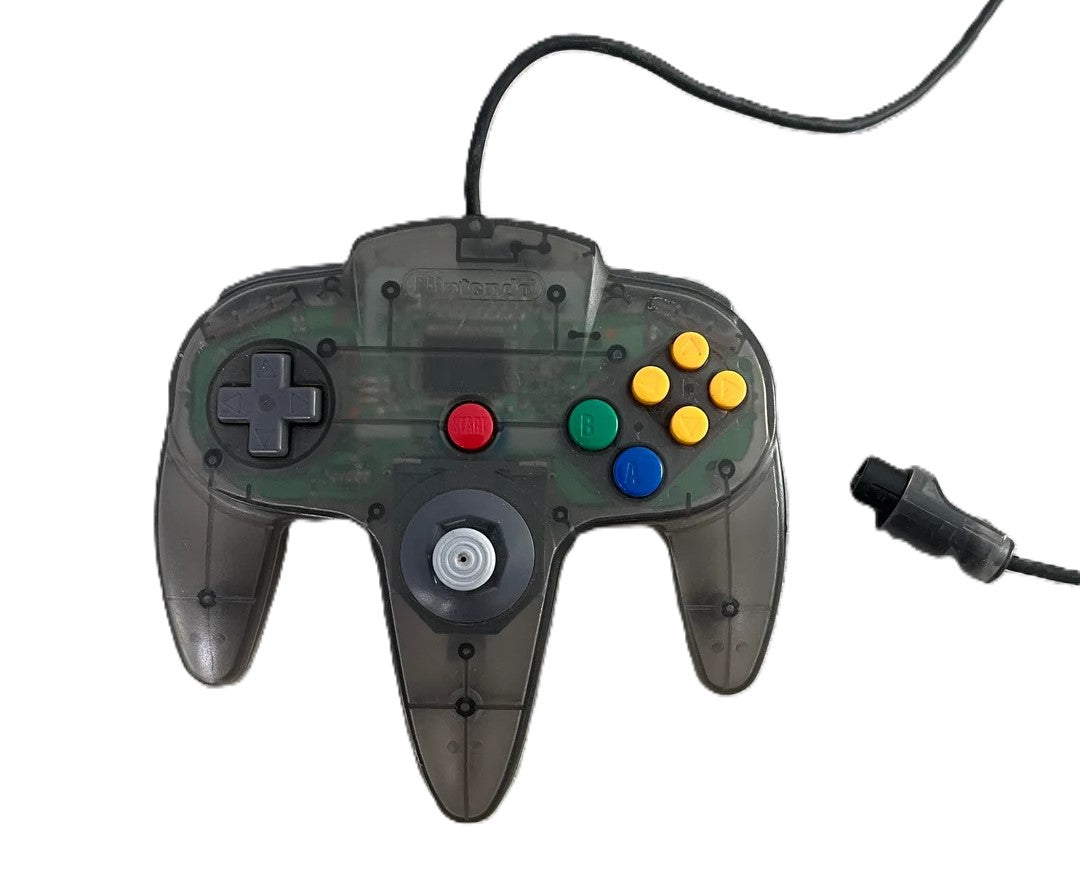 Original Nintendo 64 N64 Controller - Smoke Grey Color - Authentic Replacement Gamepad for Classic Gaming & Retro Console Enthusiasts - Perfect for Super Mario 64, Zelda & Multiplayer Sessions